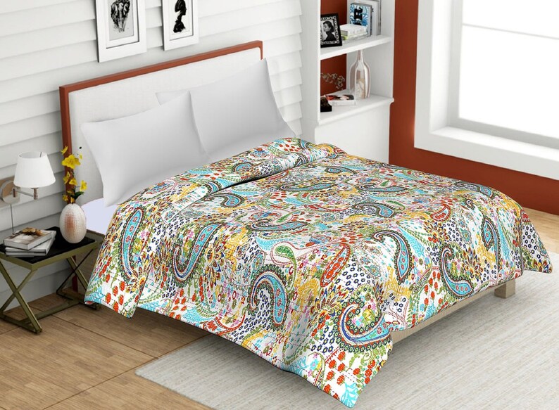 Details about Cotton Bedcover Bedspread Coverlet Quilt Kantha Quilt Blanket Throw Baby Quilt# Details about Cotton Bedcover Bedspread Coverlet Quilt Kantha Quilt Blanket Throw Baby Quilt#