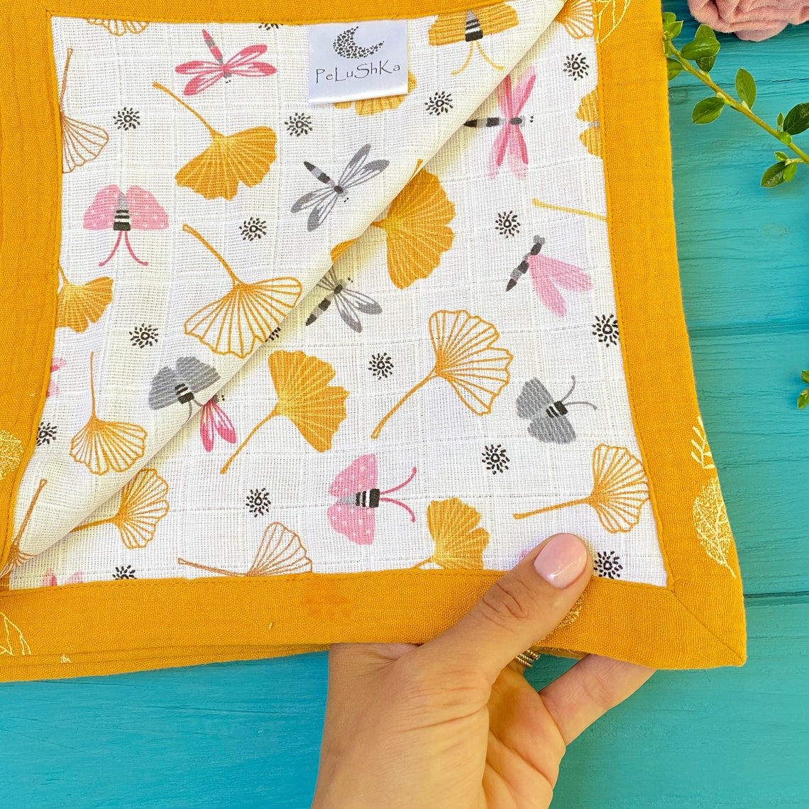 Floral Muslin Cotton Blanket Floral Blanket Muslin Swaddle Etsy