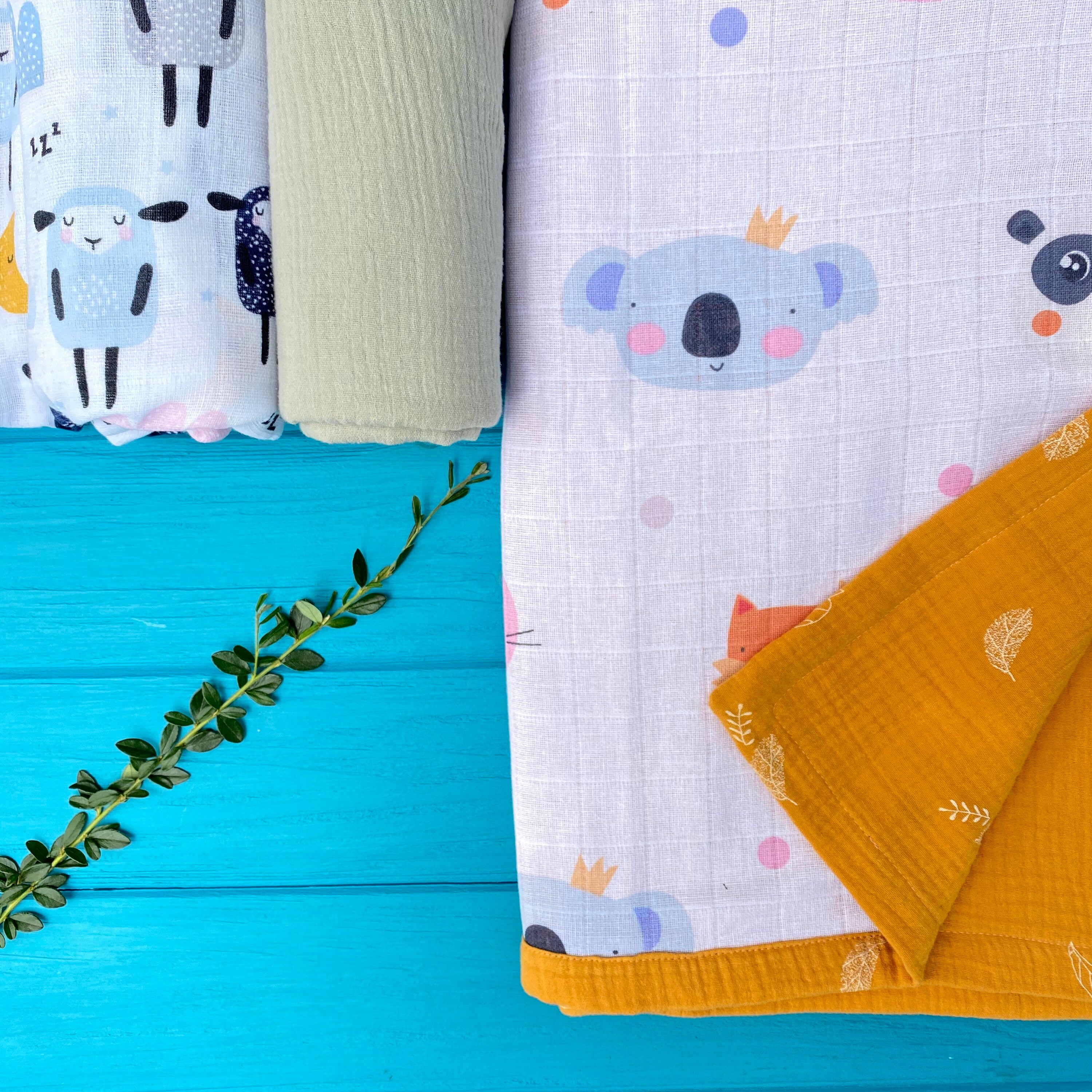 Yellow Print Muslin Blanket 4 layers Muslin Cotton Blanket Etsy