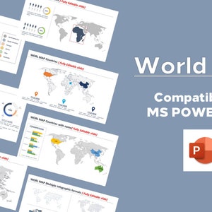 Weltkarte, Globuskarte, Länderkarten, Länderflaggenfolie, Symbole, Powerpoint-Folien, Infografikkarten, demografische Symbole