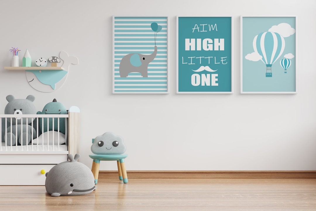 Baby Boy Nursery Decor ,nursery Wall Art ,nursery Quotes ,set of 3 ...