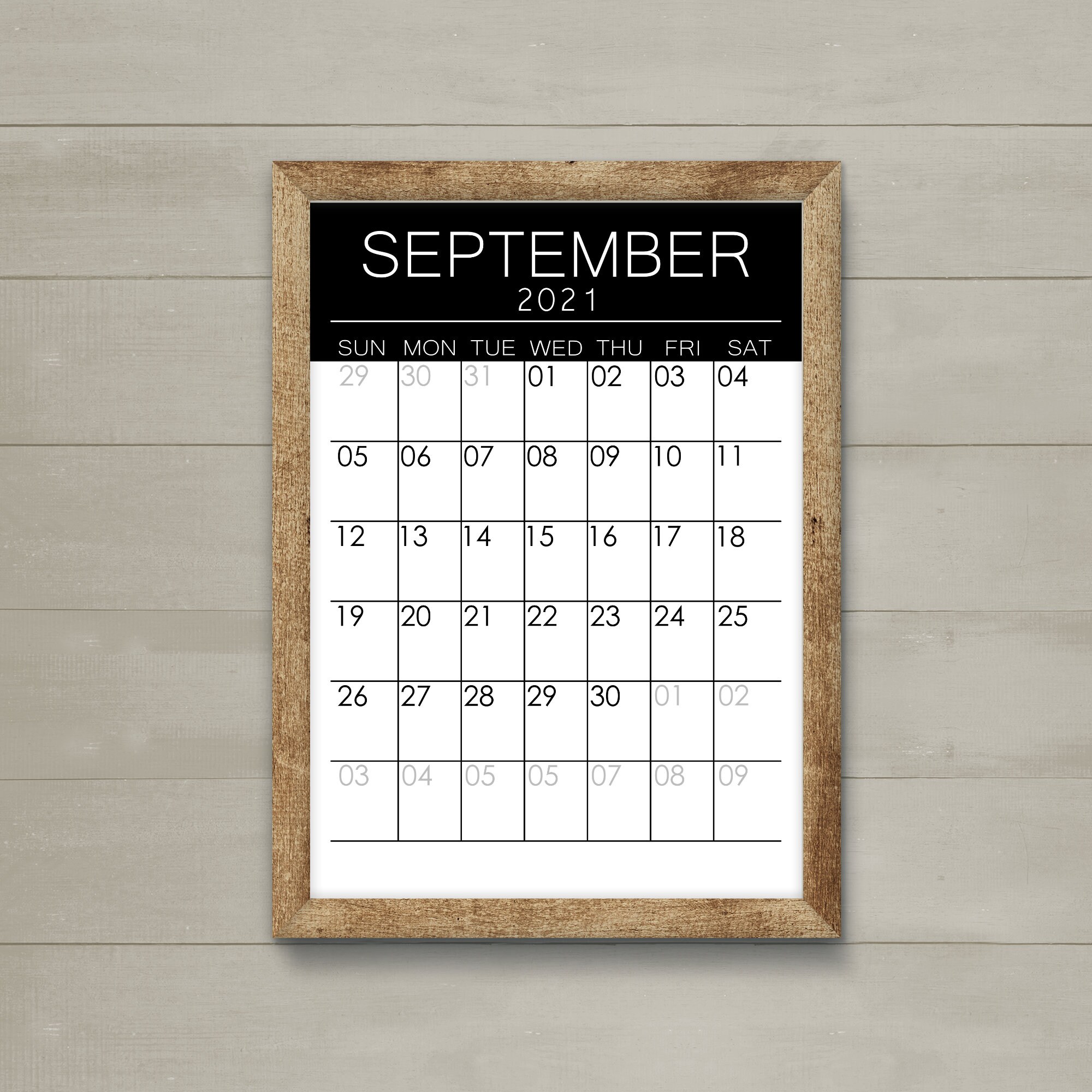 A1 size printable 16 months calendar sep2020 to dec2021 PDF | Etsy