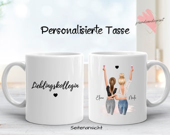 Lieblingskollegin Tasse Geschenk, Kaffeetasse individuell mit Namen personalisieren, Arbeitskollegin Geschenk, Kollegin Becher, D1.20