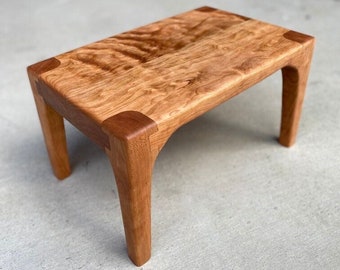 Cherry Maple or Walnut Step Stool