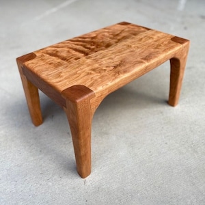 Handmade Wood Step Stool - Cherry, Maple, or Walnut - Solid Hardwood Step Stool for Kitchen, Bathroom, Bedroom, Kids, or Adults