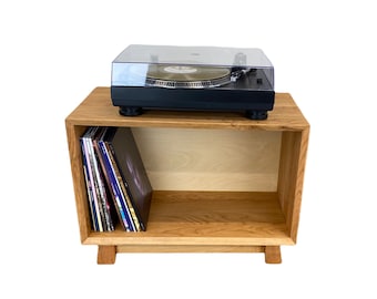 Cherry Record Console Cabinet