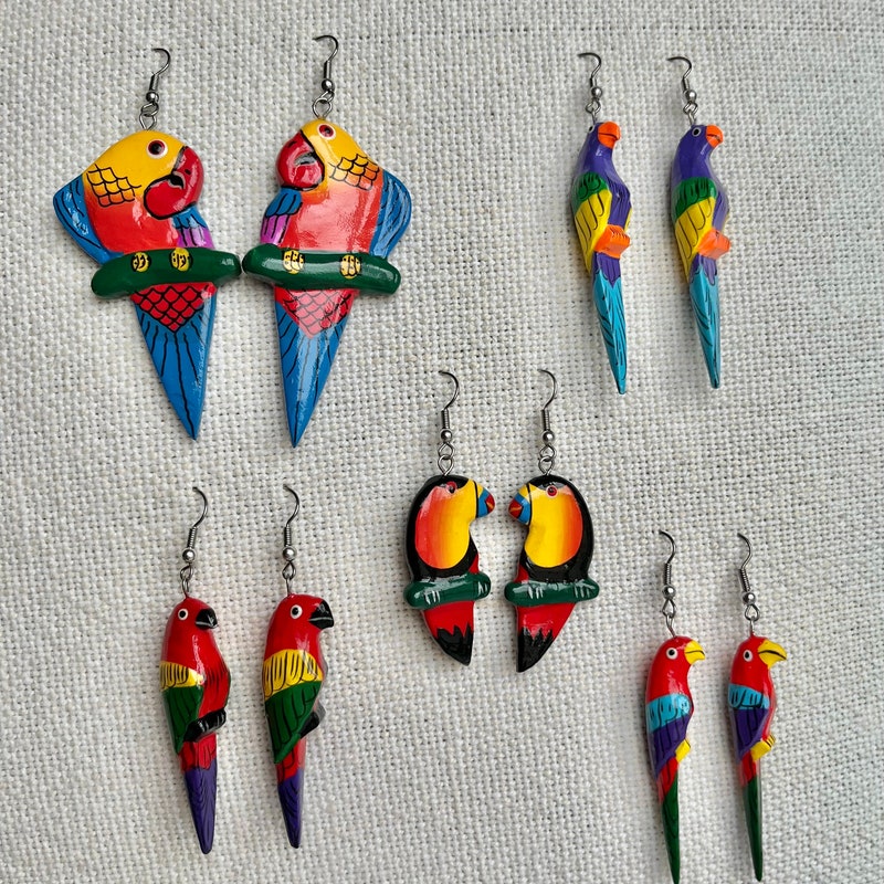 Parrot Earrings - Etsy