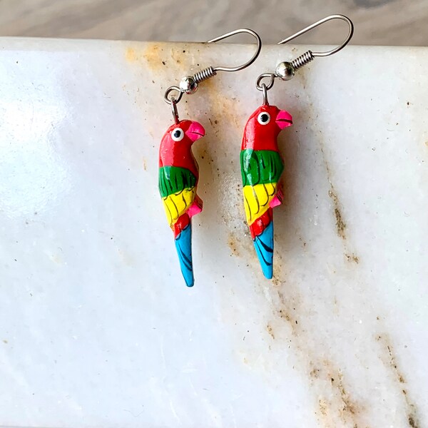 Parrot Earrings - Etsy