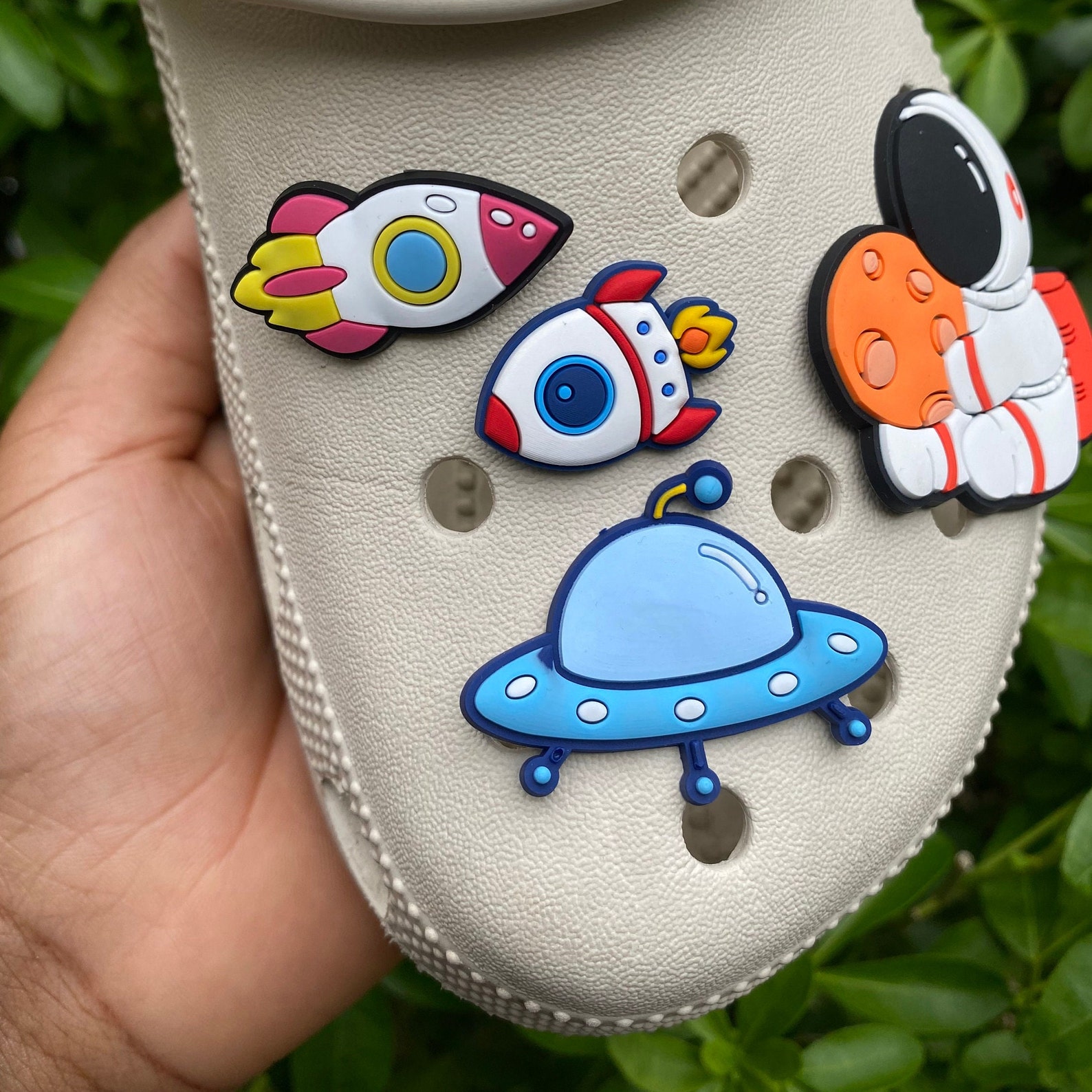 Spaceship Astronaut Rocket Jibbitz Croc Accessory Charm Etsy