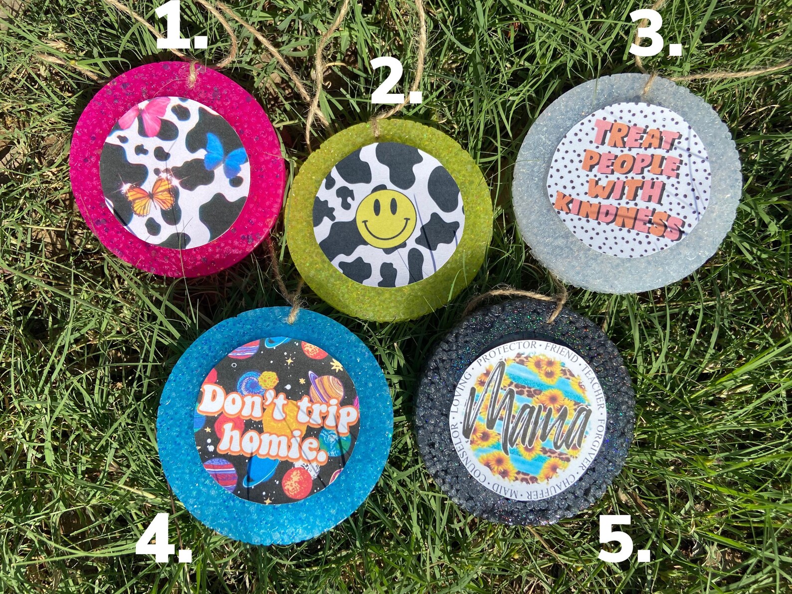 Cardstock Circle Aroma Bead Car Air Fresheners Air Freshies Etsy