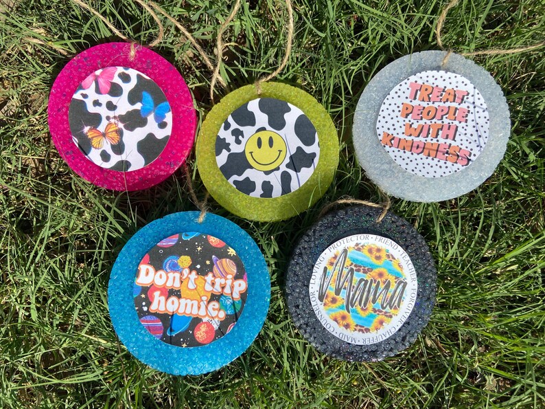 Cardstock Circle Aroma Bead Car Air Fresheners Air Freshies Etsy