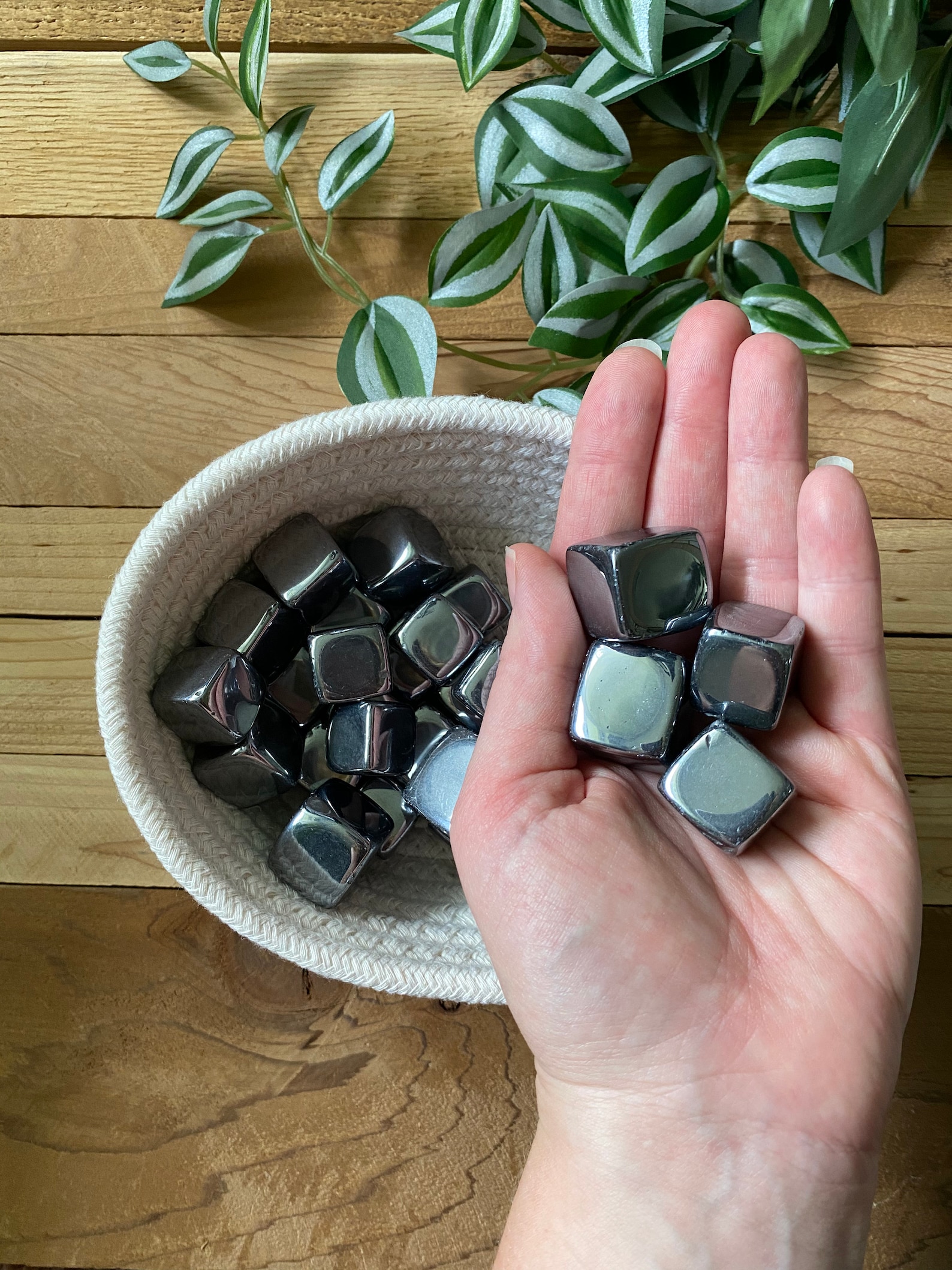 Hematite Tumbled Cubes Hematite Tumbles Hematite Cubes Etsy