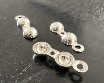 Hinged capsules with thread hole made of 925 silver