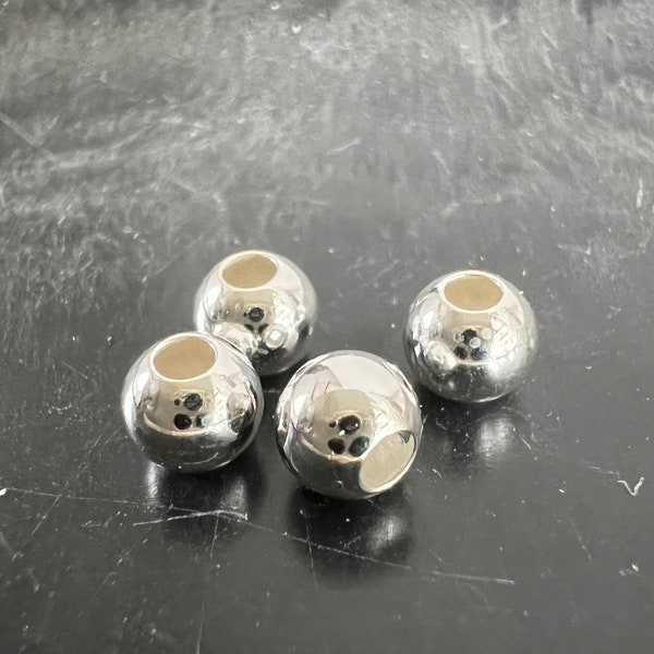Silberkugeln / Kaschierperlen, Kugeln aus 925-Silber, verschiedene Größen
