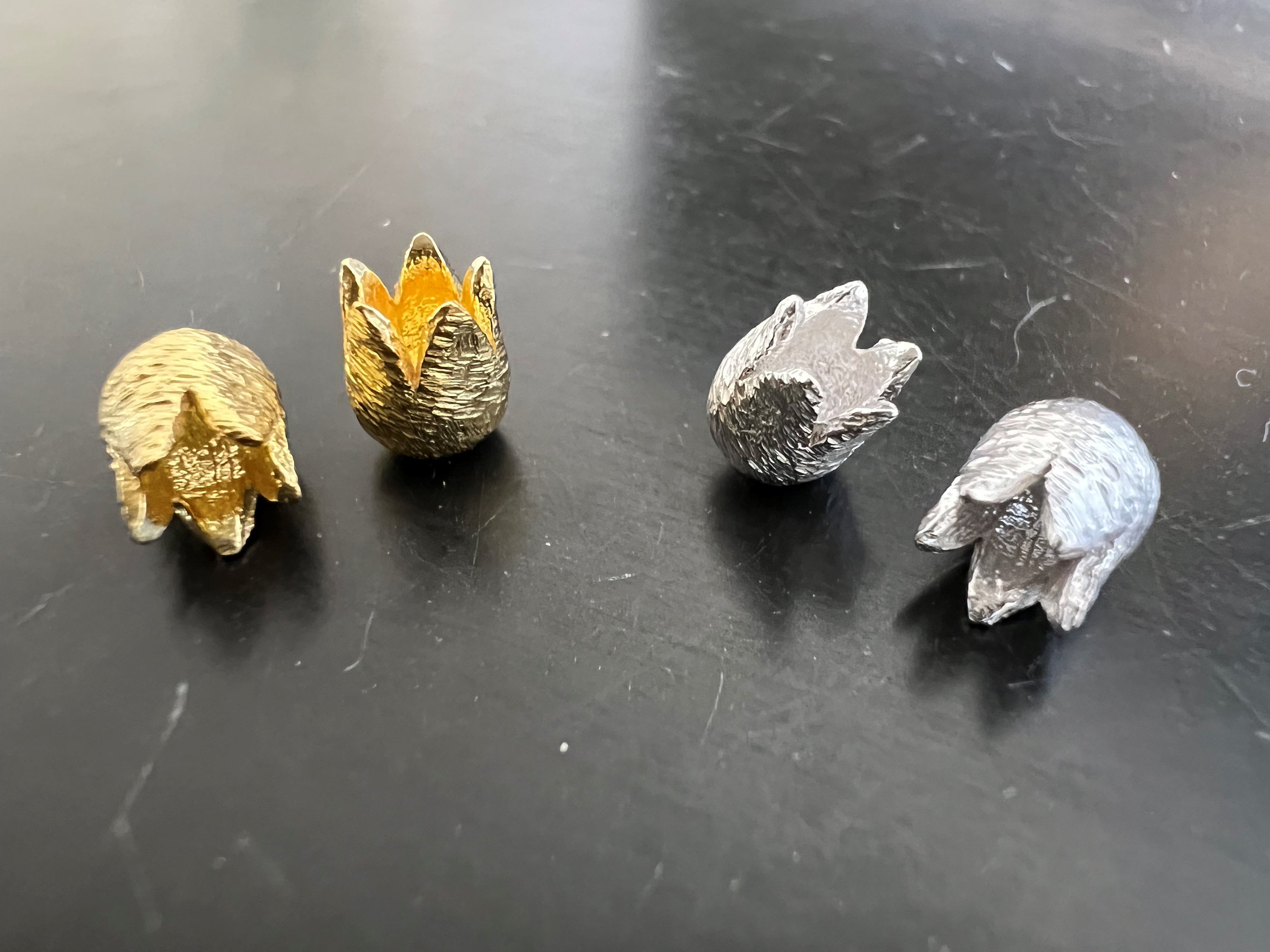 Flower / tulip made of 925 silver or gold-plated 925 silver. Various sizes
