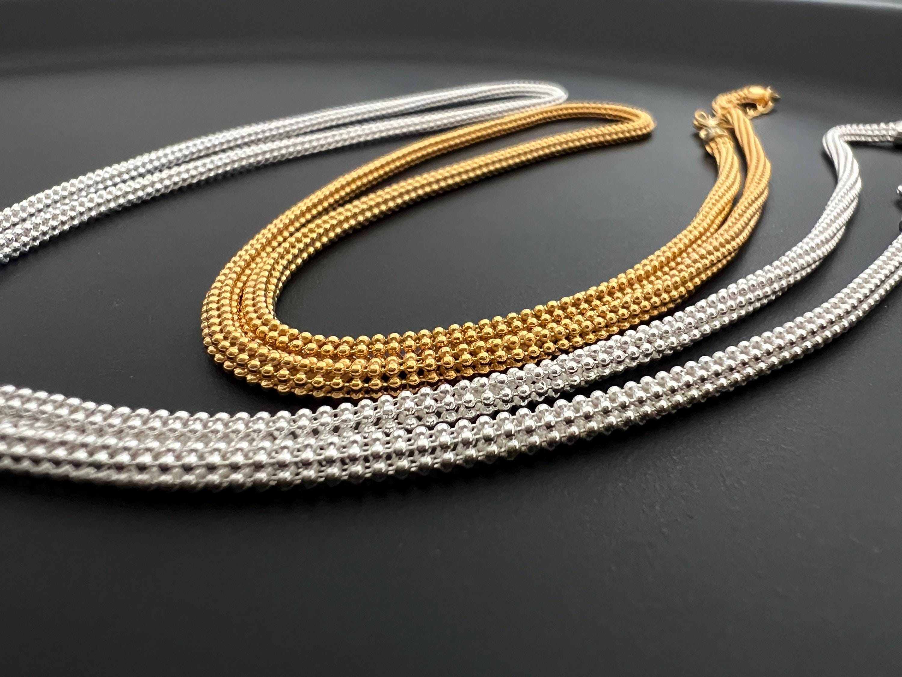 Chain made of 925 silver or gold-plated 925 silver