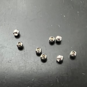 925 silver beads, crimp beads, various sizes, 1.8 mm, 2.0 mm, 2.2 mm, 2.5 mm