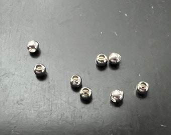 925 silver beads, crimp beads, various sizes, 1.8 mm, 2.0 mm, 2.2 mm, 2.5 mm