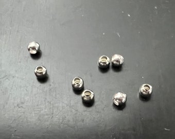 Boules en argent 925, boules à écraser, perles à écraser, différentes tailles, 1,8 mm, 2,0 mm, 2,2 mm, 2,5 mm