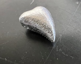 Herz aus 925-Silber, gebürstet, 10x8x5,5 mm