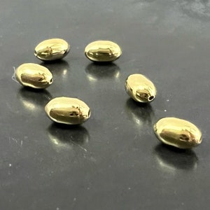 Olive made of gold-plated 925 silver, 4.5 x 2.7 mm