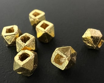 Cube, jewelry piece 925 silver, gold-plated - F24