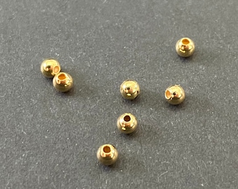 gold-plated 925 silver beads, crimp beads, crimp beads, various sizes, 1.8 mm, 2.0 mm, 2.2 mm, 2.5 mm, 3.0 mm