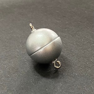 Magnetic clasp, spherical, matt silver, various sizes