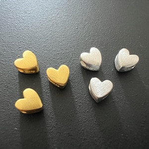 Herz aus 925-Silber, oder vergoldetem 925-Silber, matt