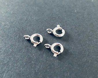 Spring rings / clasps made of 925 silver, various sizes