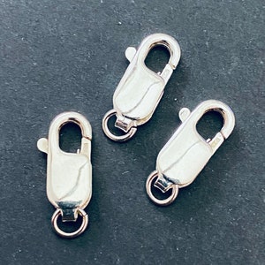 925 silver snap clasp, various sizes, 11 mm, 16 mm, 18 mm