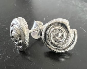 Snail earrings made of 925 silver, various sizes