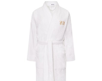 Women’s Personalised 100% Cotton Terry Toweling Robe | Spa Robe | Wedding Gift | Cotton Anniversary | Christmas Gifts