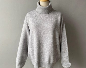 Suéter de lana de punto y pantalones de pierna ancha Conjunto de dos piezas cómodo y elegante para estar en casa