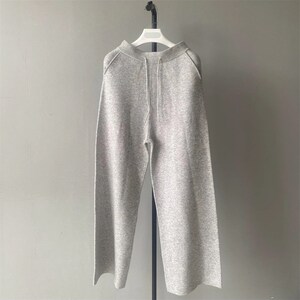 Knitted Wool Sweater and Wide Leg Pants Comfortable and Stylish Lounge Wear Two-Piece Set image 2