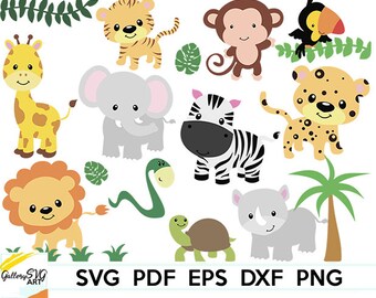 Jungle Animal Svg Etsy