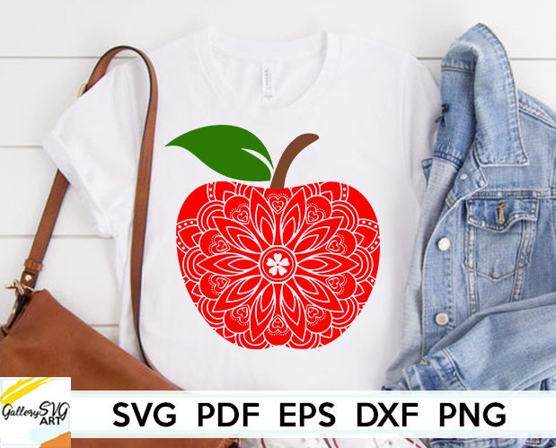 Download Apple Mandala Svg Teacher Apple Svg School Svg Apple ...