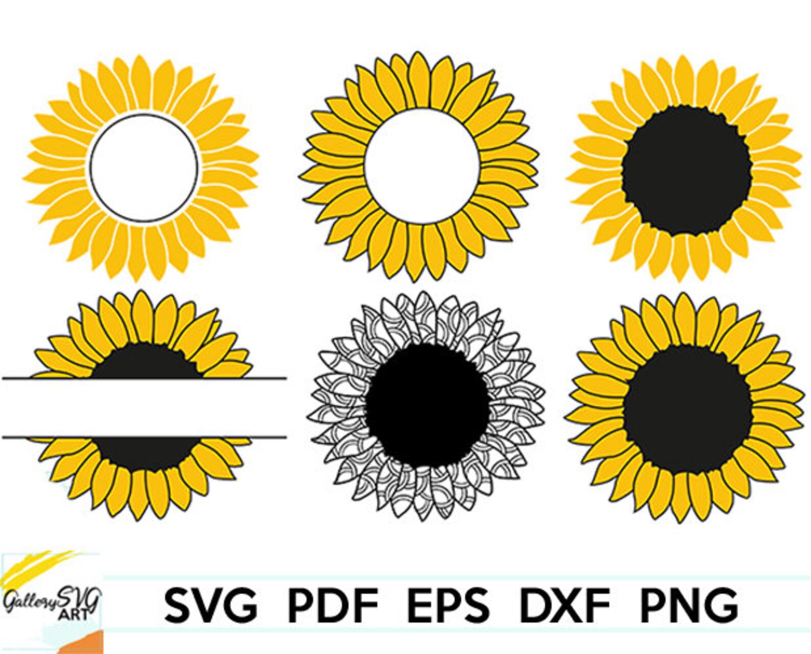 Download Sunflowers Svg Sunflowers Monogram svg Hello Summer Svg Peace | Etsy