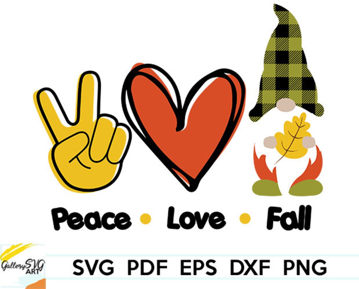 Download Peace Love Fall svg Thanksgiving Svg Fall Shirt SVG Holiday | Etsy