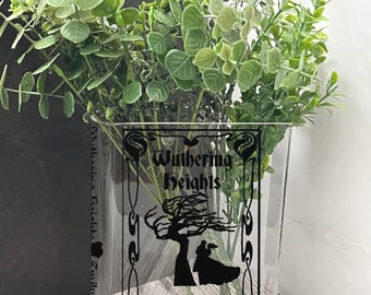 Wuthering Heights inspired book vase