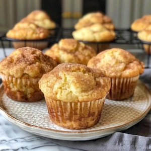 JollyNonni’s Homemade 6 Jumbo Snickerdoodle Muffins Cinnamon Sugar Cake Bread