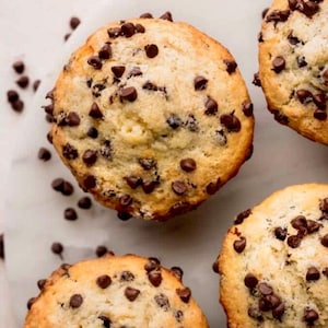 JollyNonni’s Homemade 6 Jumbo Chocolate Chip Muffins Bread Cake