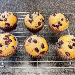 JollyNonni’s Homemade 6 Jumbo Cranberry Orange Muffins Bread Cake