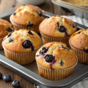 JollyNonni’s Homemade 6 Jumbo Blueberry Muffins