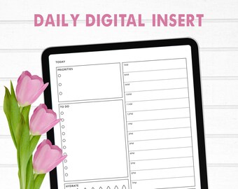 Goodnotes Planner Einlagen, Digitale Einlage Goodnotes, Tägliche Goodnotes Einlage, Digitale Planner Einlagen, Tägliches PDF