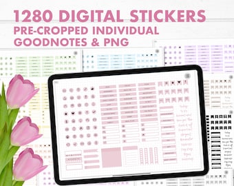 Digital Stickers, Digital Stickers Goodnotes, Digital Planner Stickers, Goodnotes Stickers, Digital Planner Goodnotes Stickers Precropped