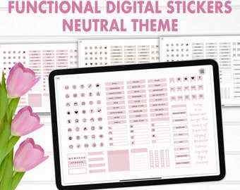 Minimalist Digital Planner Stickers, Digital Stickers Goodnotes, Goodnotes Stickers, Digital Planner Goodnotes Stickers Precropped 8Digitals