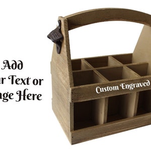 Personalised Beer Carrier with Opener, Personalised Graduation Gift for Him, Personalised Beer Gift, Custom Engraved Beer Caddy, Beer Tote