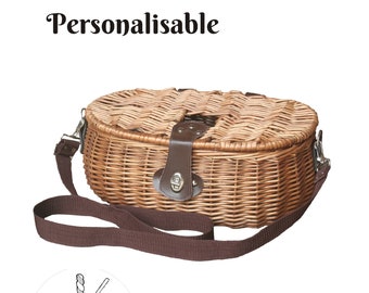 Personalisable Mushroom Gathering Natural Willow Basket / Foraging Basket