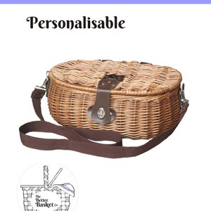 Personalisable Mushroom Gathering Natural Willow Basket / Foraging Basket